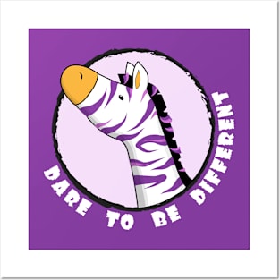 Colorful Zebra Encouraging Positive Print Posters and Art